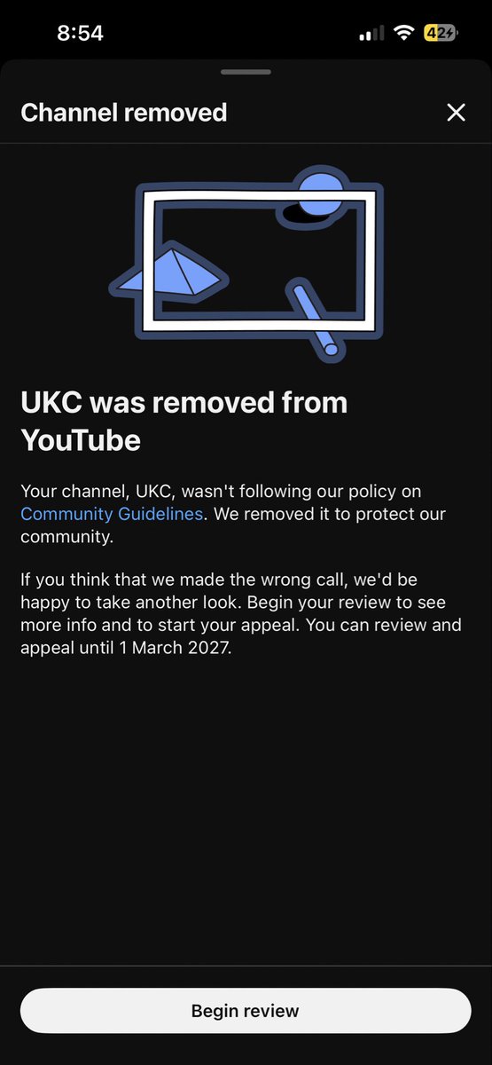 OpsbloxReal's tweet photo. @TeamYouTube I need a REAL human review — not a 5-min automated rejection.

2 channels terminated. 1 year of work. Gone.
Reason: Spam/Scam. Zero warnings. Zero strikes.

You admitted your AI falsely bans creators.
I want the same review others got.

Check my case. @TeamYouTube https://t.co/l8APz1Mf9v