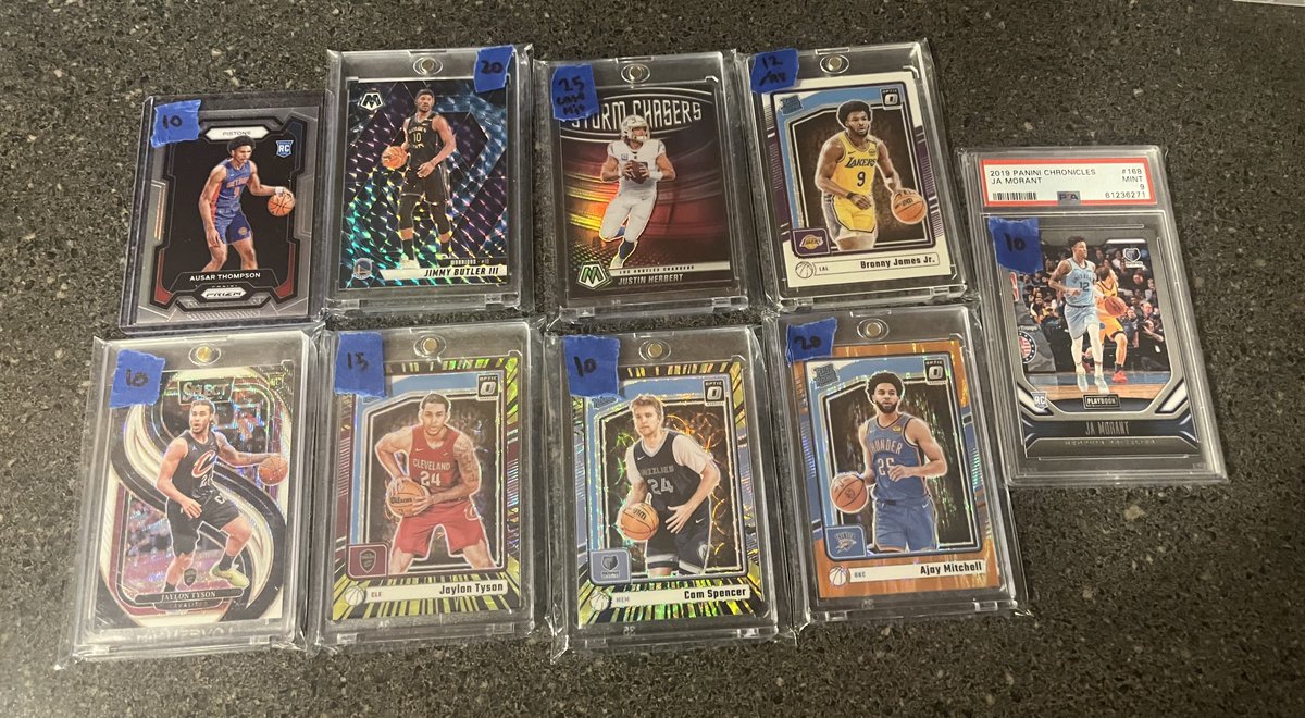 colby_colonel's tweet image. #colonelstacks #stacksale 

Here’s what I have available

Prices are marked. Let’s make some deals! 

(Ausar is silver. Bronny is /48) 

Retweets appreciated!
