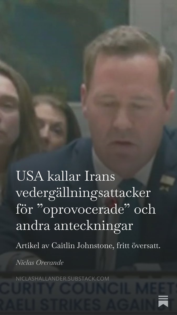 NHallander's tweet photo. USA kallar Irans vedergällningsattacker för ”oprovocerade” och andra anteckningar, by @NHallander https://t.co/lqHdvx3Ws2 https://t.co/nO5uQzlybi