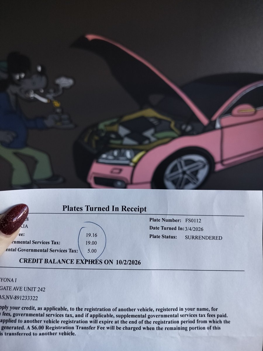 Car sold, plates surrendered... It's all happening for real