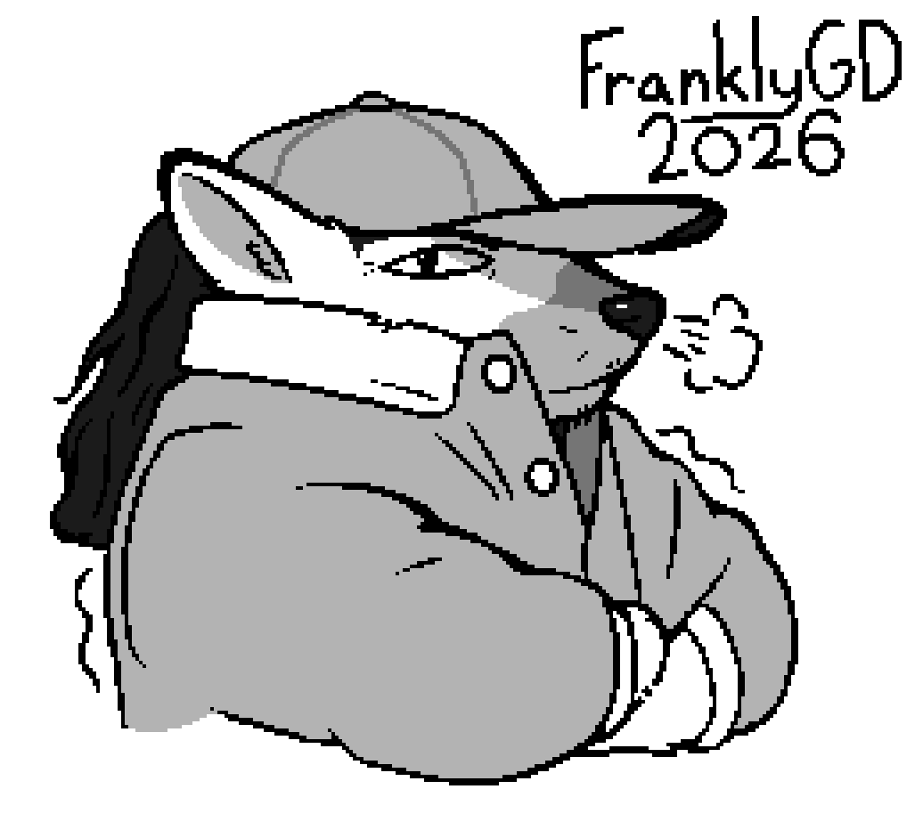 He is cold, and clearly not having it right now. #krita #pixelart