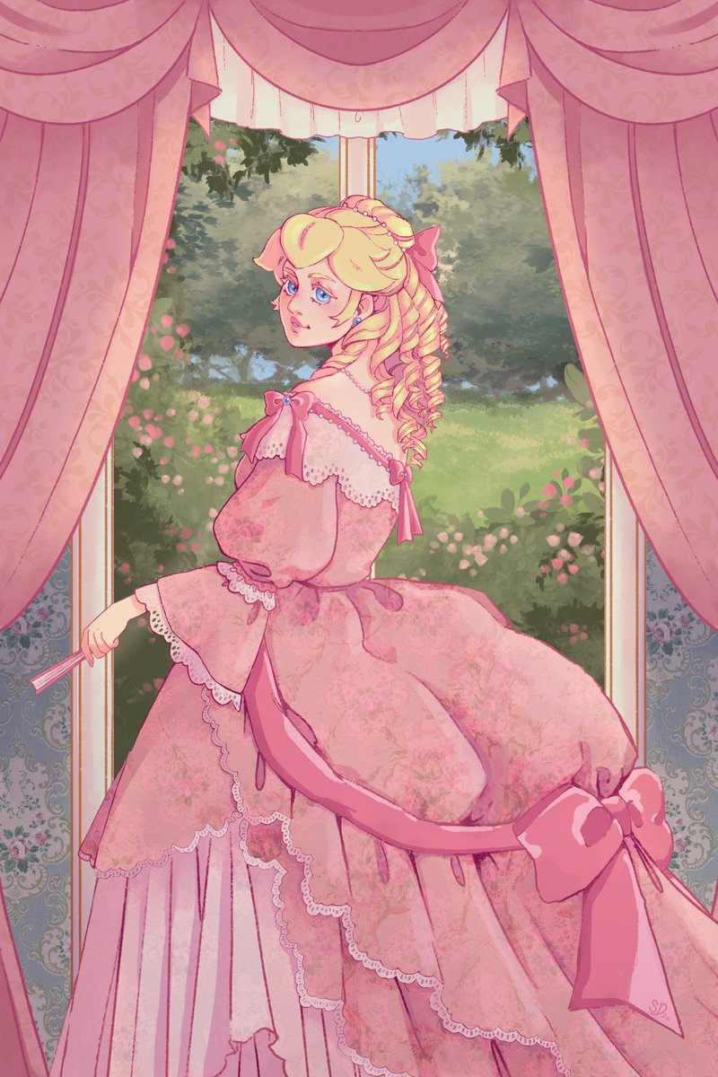 mitzimaru's tweet photo. Just wanted to draw her in a pretty dress #PrincessPeach https://t.co/O69VZaE4yY