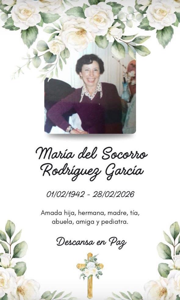 Hoy me enteré de que falleció mi pediatra.
No fue ni madre ni abuela, pero muy amada sí. Dra. Socorro, nunca olvidaré la piquetiza que me recetó por 3 años para las alergias. Gracias a usted sigo viva. Gracias a usted le tengo un profundo cariño al Hospital Civil. Hasta siempre🤍