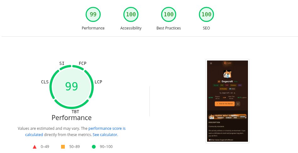 arthurdw's tweet photo. Big upgrade alert for Hytale fans! 🚀  

We spent the last week grinding hard on https://t.co/KRwJDibQIt, now it's noticeably faster everywhere:  
- Landing page & server browsing: huge speed gains   
- Server-specific pages: 99/100 Performance + perfect 100s on Accessibility, Best Practices & SEO 🔥    

Feels snappier when you're hunting servers or voting for your favorite. Jump in and feel the difference yourself! 

https://t.co/pVBWkM9MxU  #Hytale #HytaleServers