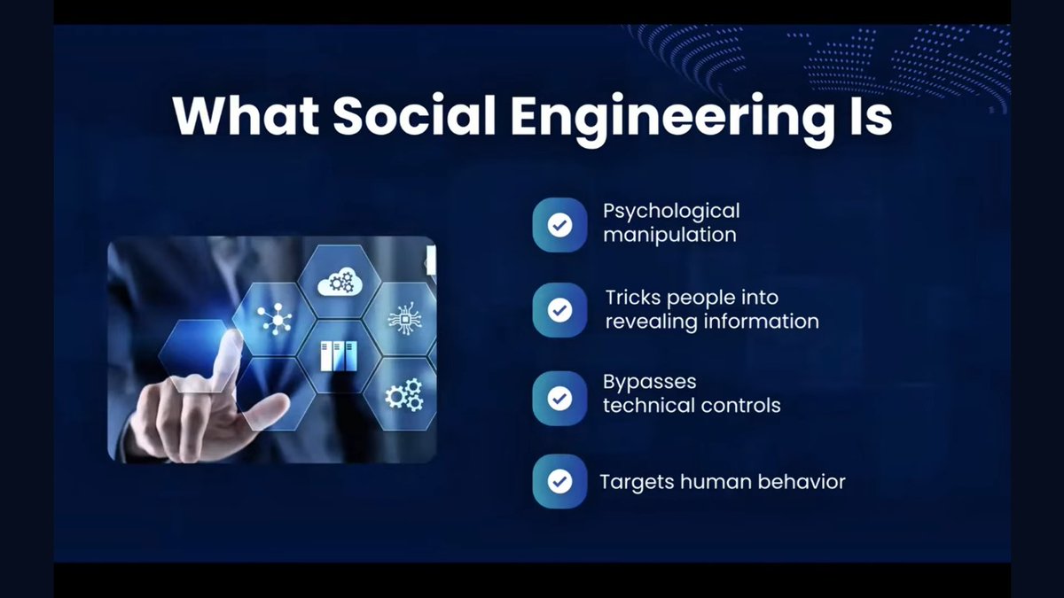 Bunmi_xoxo's tweet photo. DAY 46/100: Social Engineering: Hacking People instead of systems
@VictorAkinode @VAInitiatives
#100DaysCybersecurityChallenge #100DaysWithVictorAkinode #100DaysWithVA #100DaysWithVAI #100DaysCybersecuritywithVA #100DaysWithVictorAkinodeInitiatives https://t.co/6ZWG0nKPCJ