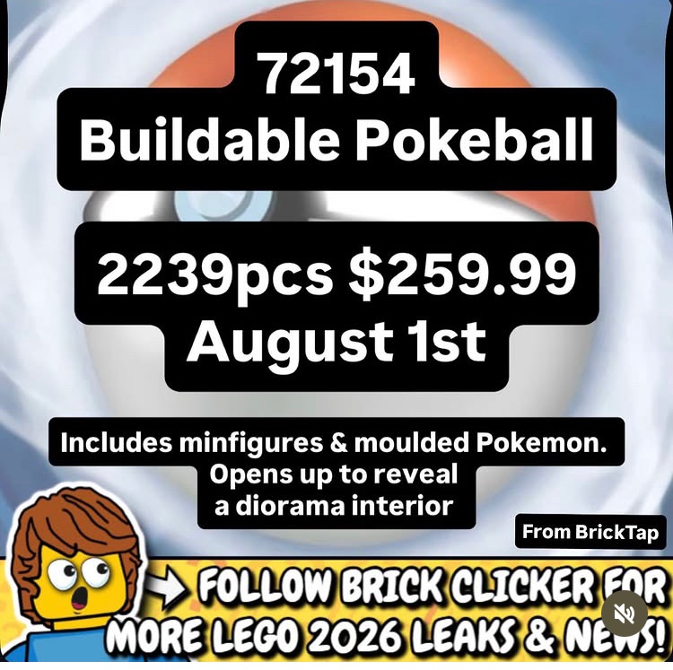 BlogsBrick's tweet photo. New Lego 2026 rumours from @brick_clicker 

#Lego #Legonews #Legoleaks #Pokemon #DragonBallZ #spongebob https://t.co/ItvcDDKheP