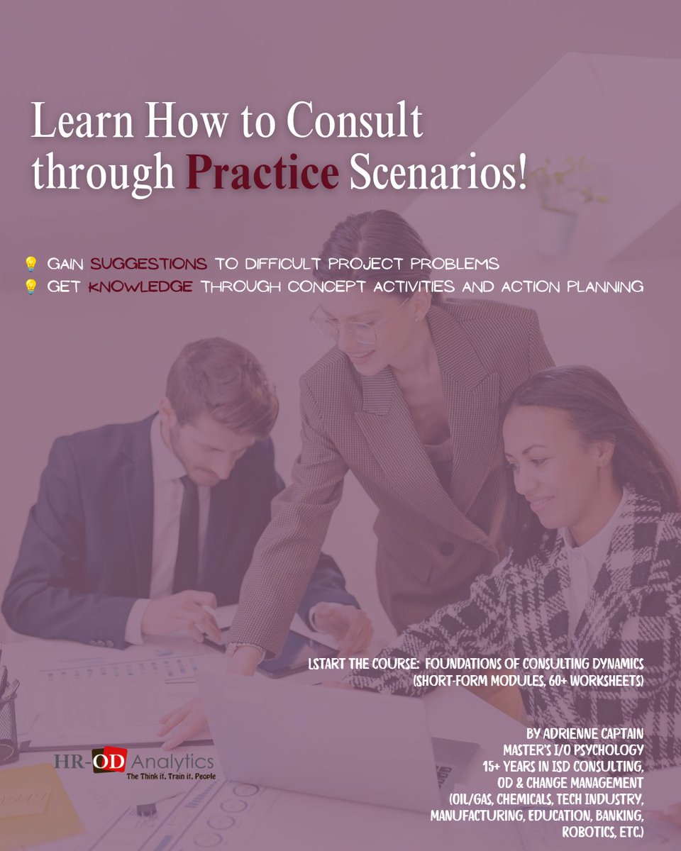 AdrienneCaptain's tweet photo. Practice to solve complicated business problems and team-related issues. Learn to Engage with Stakeholders in this course:   https://t.co/bWK7Yz6Zui

#erp #workstudy #evaluation #consulting #teamwork #evaluation #workforceplanning #training #learninganddevelopment #humanresources https://t.co/fU7yyMA54I