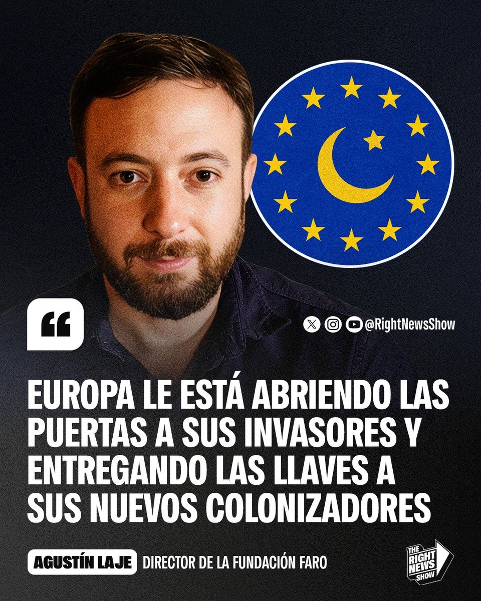 RightNewsShow's tweet photo. 🚨🇦🇷🇪🇺 | Agustín Laje destruyó a los líderes globalistas europeos: "Europa le está abriendo las puertas a sus invasores y entregando las llaves a sus nuevos colonizadores". https://t.co/Mnn3Rj1diG