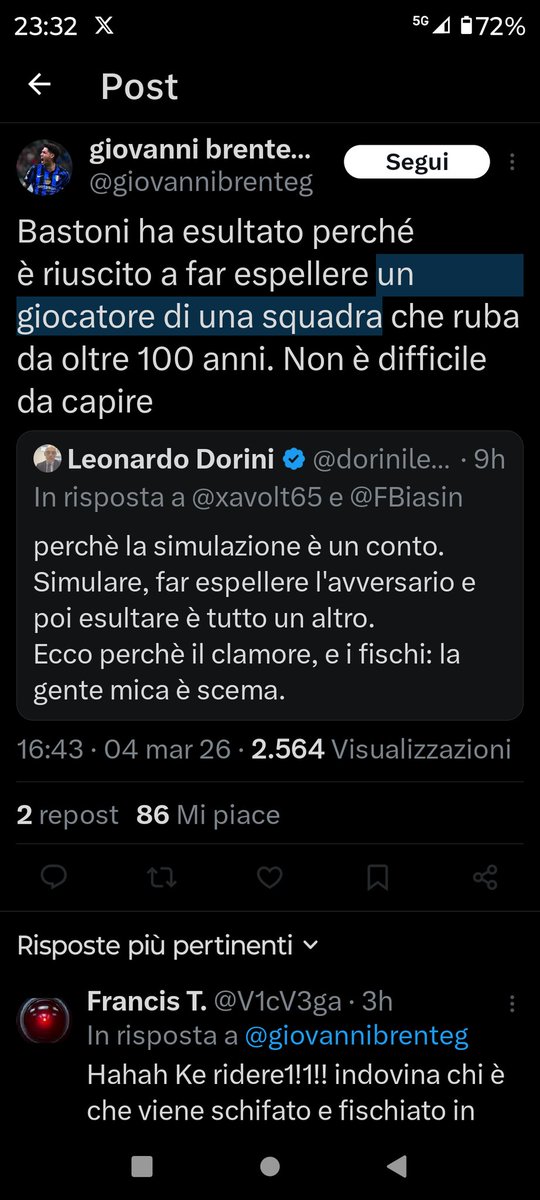 anto_main's tweet photo. Un soggetto @giovannibrenteg che blocca risposte e report si commenta da solo... Un quacquaraqua' https://t.co/9tDiTedGl2