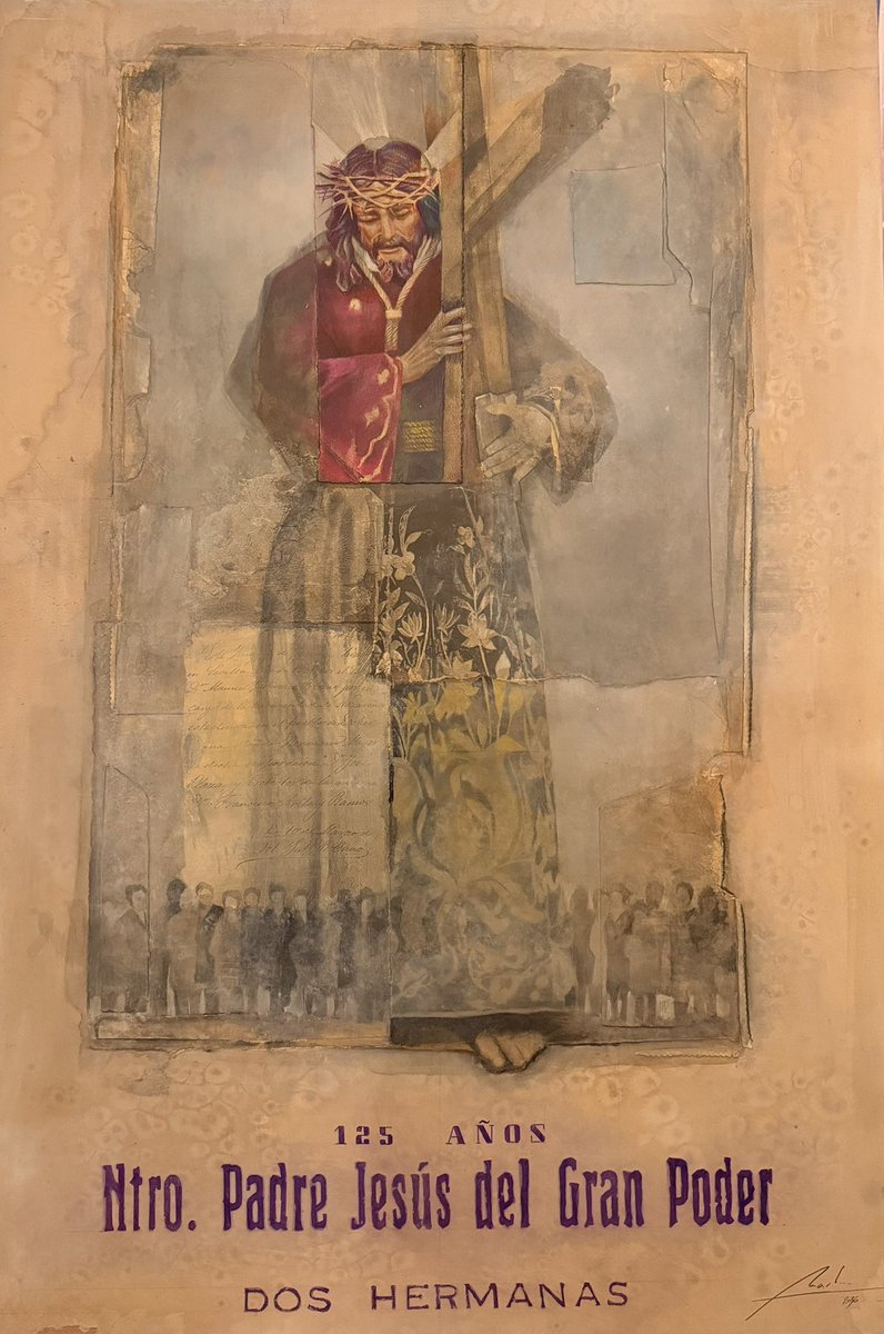 HdadGranPoderDH's tweet photo. Presentados el cartel y el logo del CXXV Aniversario de la hechura del Señor del Gran Poder.
Una obra a la altura de nuestra devoción, fruto del talento de José María Gordillo y Juan Miguel Martín Mena. ¡Felicidades! 
#SeñorDeDosHermanas #125AñosDeDevoción https://t.co/XXdnhYUEXe