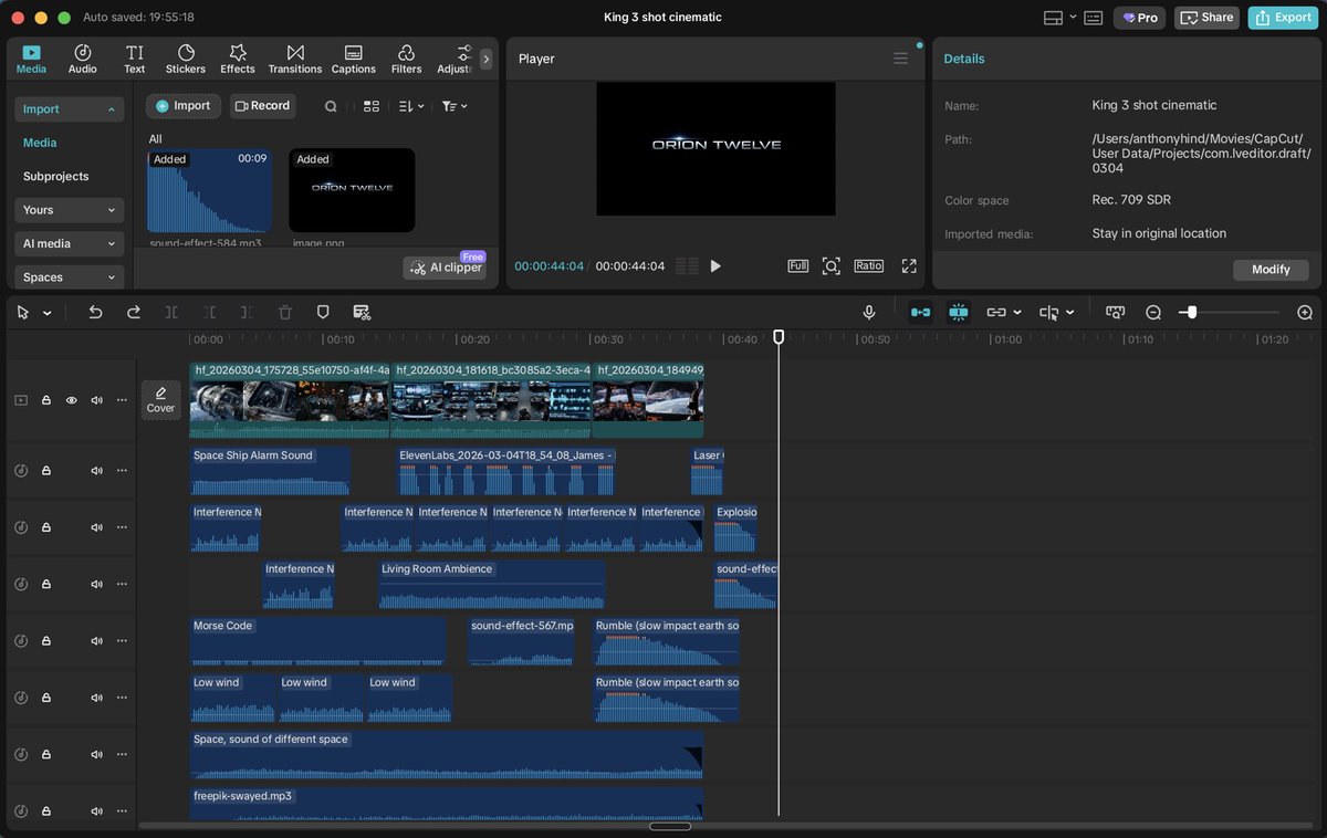 antohind's tweet photo. And used @capcut to stitch the 3 x 15s multishot clips together made with @higgsfield_ai https://t.co/MNkShyeXu8