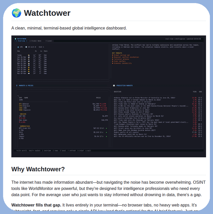 Terminal dashboard for global intelligence

github.com/lajosdeme/watc…