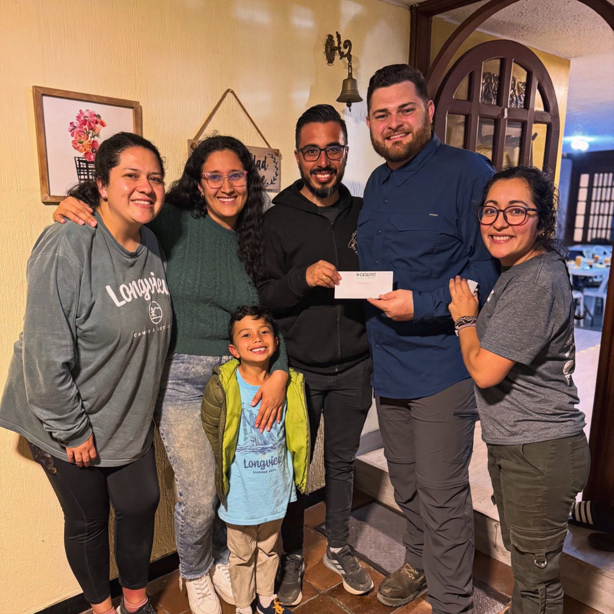 CatalystCoffCo's tweet photo. In January, our General Manager traveled to Colombia with a team from FCC &amp; Longview! While there, he presented a $1,000 donation, visited a coffee plantation, served those in need, and so much more. Learn more at https://t.co/3VqH9DVry7. https://t.co/opN93BUUY5