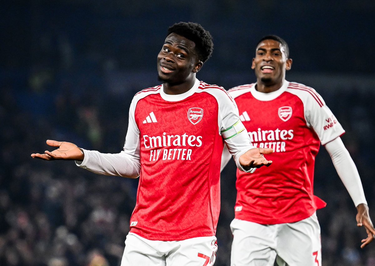🚨 Bukayo Saka: “On the pitch we didn’t know the score, but we heard the fans celebrating out of nowhere…”.

“I kind of knew in my head something went well in the other games. We focused on here and got the result done. We know we’re in the race!”, told <a href="/footballontnt/">Football on TNT Sports</a>.