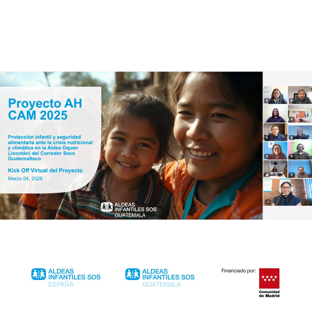 AISOSGuatemala's tweet photo. Aldeas Infantiles SOS Guatemala ha iniciado la implementación de un proyecto de Acción Humanitaria en el Corredor Seco, específicamente en Aldea Oquén, Jocotán, Chiquimula, con una duración de 12 meses. https://t.co/BDeJovsAit