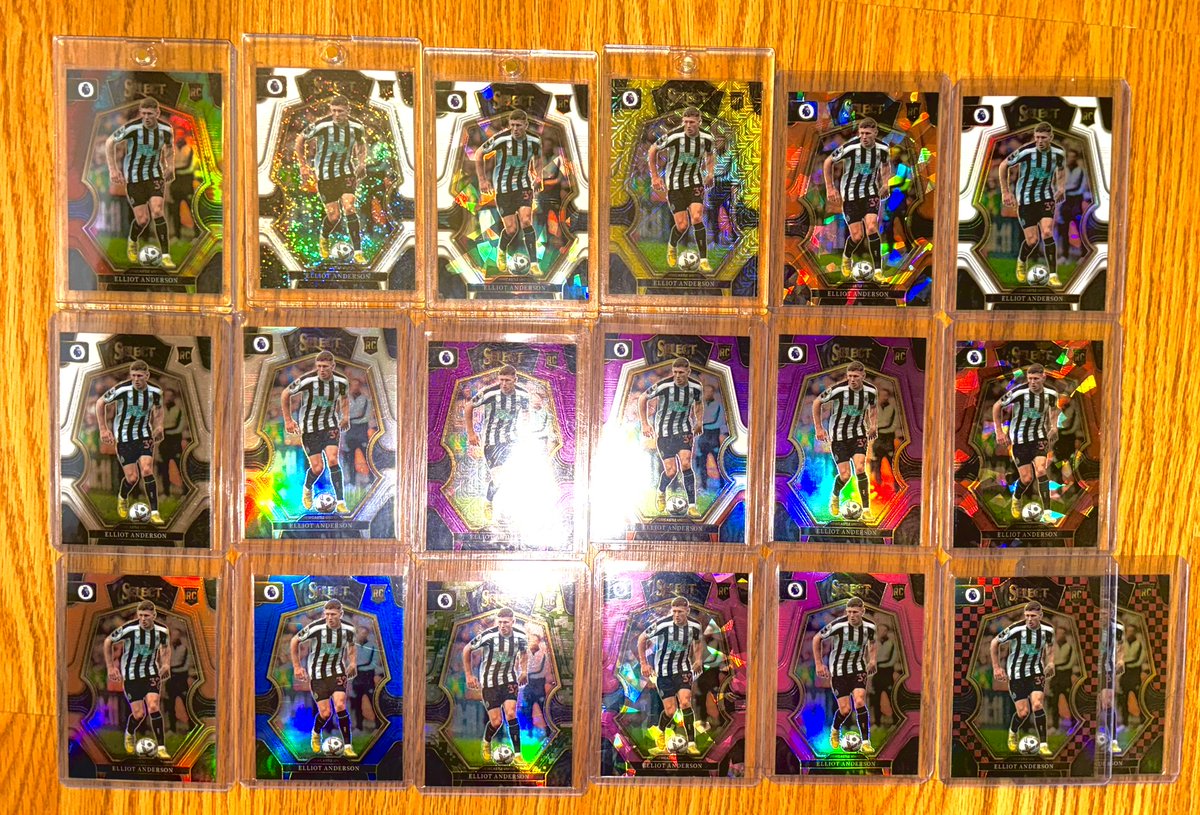 TheCardRats's tweet photo. after elliot anderson's BANGER against city today, looking to move these all together for $850. all RC and includes /10, /16, /25 x3, white sparkle, and other SPs and numbered. 

find those england and forrest fans please!!! https://t.co/zu5otL5TrQ