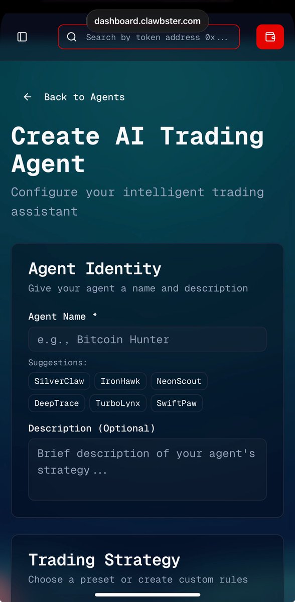 Dashboard revamp is live—agent deployment and management ready to go.

Deploying is free. Activation costs $150 in $CLAWBSTR.

First 100 agents get $10 inference credits on us. After that, keep topping up or let your wins pay the bills.

Go explore. Let me know what breaks 🦞