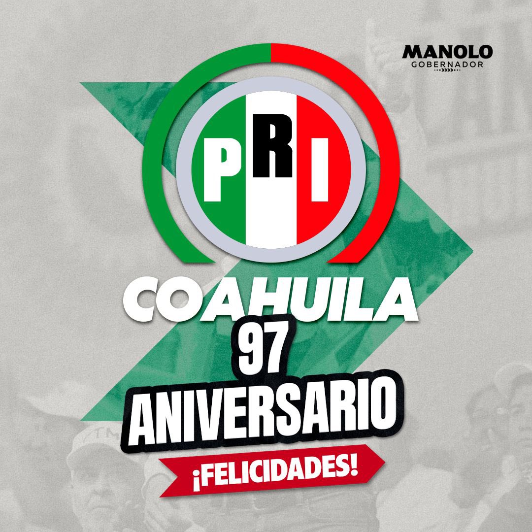 Durante 97 años nuestro Partido Revolucionario Institucional ha sido parte fundamental de la construcción de las instituciones y el desarrollo del país. (1/3)