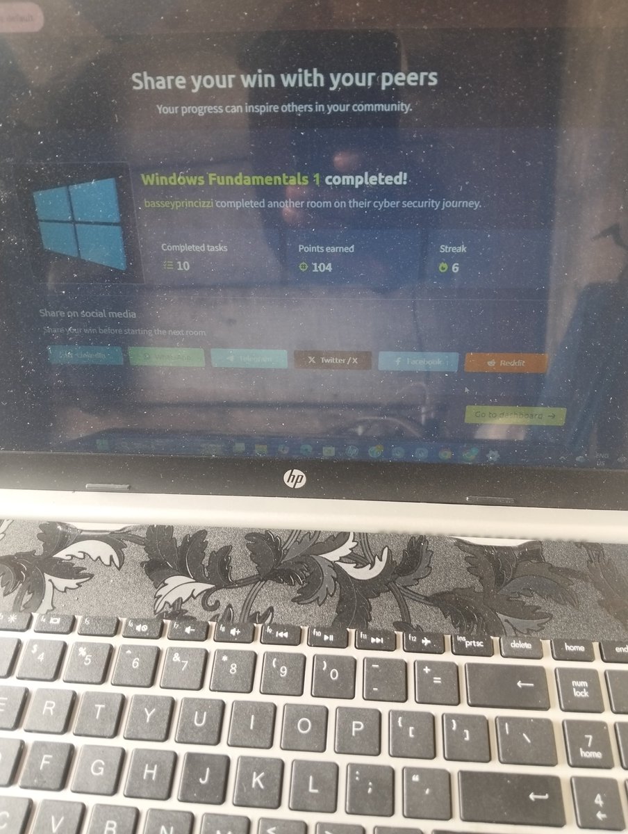 Princeishim_'s tweet photo. Just finished diving into Windows Fundamentals 1, 2 &amp; 3! It’s fascinating how much depth there is in the world’s most popular OS. Understanding the core components really builds a solid foundation for the road ahead. 🖥️🔐
#TSAcademy #CyberSecurity #tryhackme https://t.co/ikCcqXUYyA