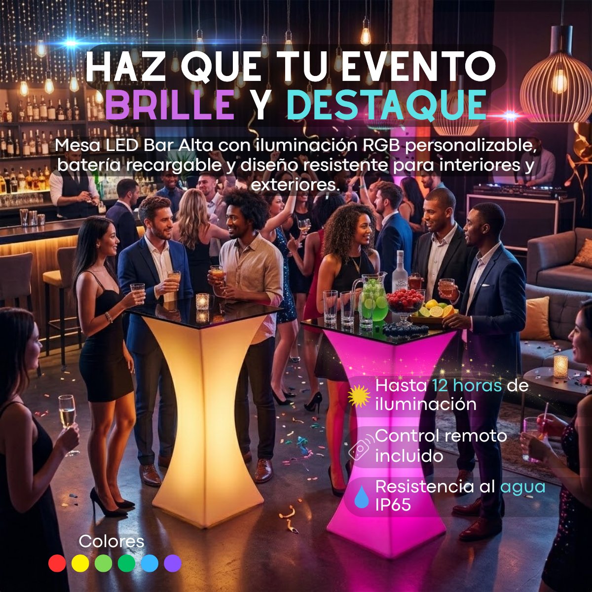 Tami_Maquinaria's tweet image. ✨ ¿Sabías que la iluminación puede transformar por completo un ambiente?
La silla LED bar alta no solo es mobiliario, también es un elemento decorativo que aporta estilo, visibilidad y experiencia en eventos, bares y terrazas. #EventosNocturnos #MobiliarioLED #IluminaciónLED
