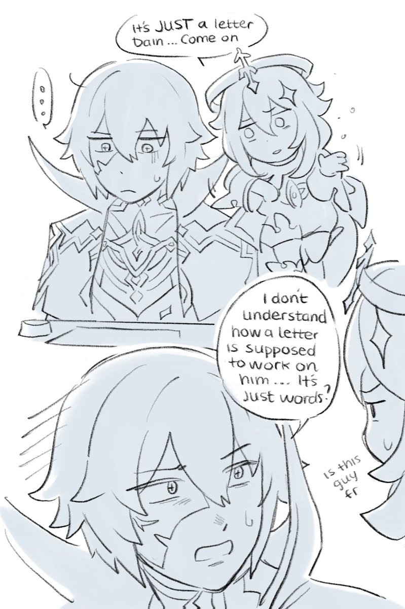 sundaejck's tweet photo. Dainsleif trying to make friends 1/2 #dainkae https://t.co/qsOr95TRD7