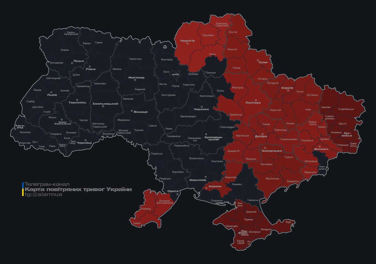 Russian terrorists are attacking Europeans in Ukraine with Shahed drones.

The European powers that should be sheltering the skies at home are instead off in the Middle East protecting the people there from Shahed drones.

Current aerial threat map: