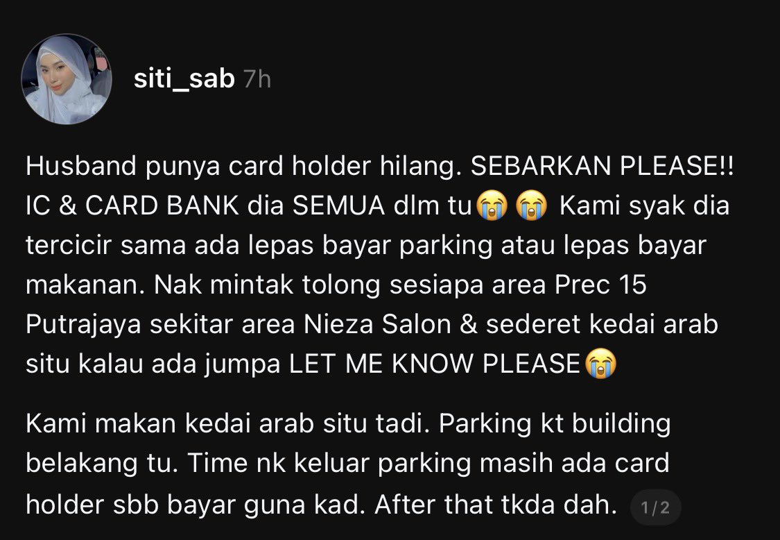 Siti_Sab's tweet photo. Korang.. tolong please :( https://t.co/nVbyx2gH0S