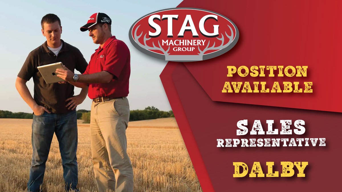 #StagMachineryGroup is seeking a motivated and experienced Sales Representative – Agricultural &amp; Construction Machinery to join our team.
For detailed information about this role or to apply use this link: seek.com.au/job/90703014 or drop into our #Dalby branch to chat with us.