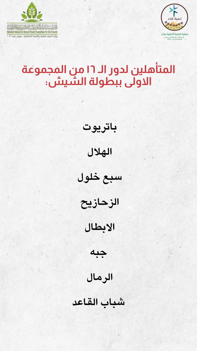 qn_sa's tweet photo. المتأهلين لدور الـ ١٦ من المجموعة الاولى https://t.co/zwn0pbk6z7