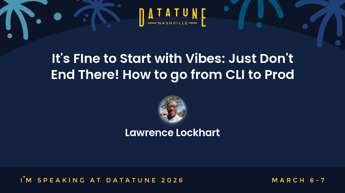 LawrenceDCodes's tweet image. Building demos for my DataTune conf talk and yeah I'm sold on Tool Calling. LLM decides, system executes the call. This is the way. Here's one of my slides and flyer 🎉 #LLMs