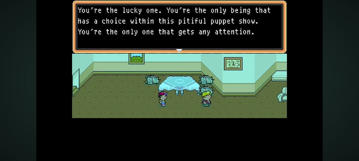 capnsilo's tweet photo. @SurreMediaFacts Would be WILD if peepee.exe was the inspiration for the weird route. There's easily some comparisons to be made here with the dialogue and the colour shift in this scene. https://t.co/cxjA84Qjd2