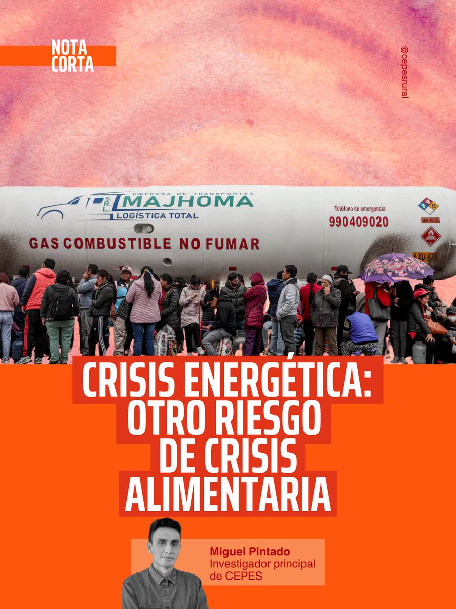 🥘¿Qué impactos alimentarios podrían manifestarse de agravarse la crisis energética? 

¿Se intensifica la posibilidad de crisis alimentaria por las condiciones climáticas extremas actuales por el Niño Costero? 

📝 Lee la nota 👉 bit.ly/4rTZfcC