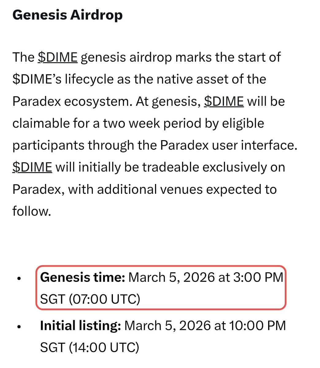 Get ready for $DIME
<a href="/paradex/">Paradex</a> is cooking!