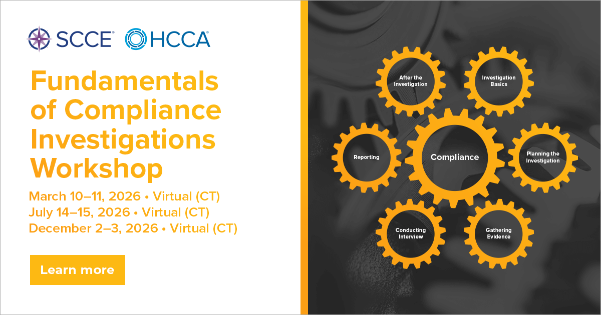 Society of Corporate Compliance and Ethics (SCCE)® tweet media