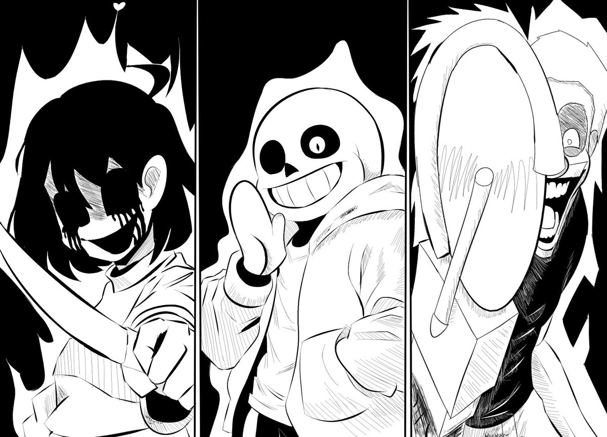 __Wee_Woo__'s tweet image. They have brought out 120% of... of their potential! 

"y'know kid... it says alot when the man who keeps bodies in his room and a saw for a hand, has more humanity than you."

Redrew a pose for detg i made awhile ago cuz i couldnt think of new ones lol
#shuckybanger #undertale