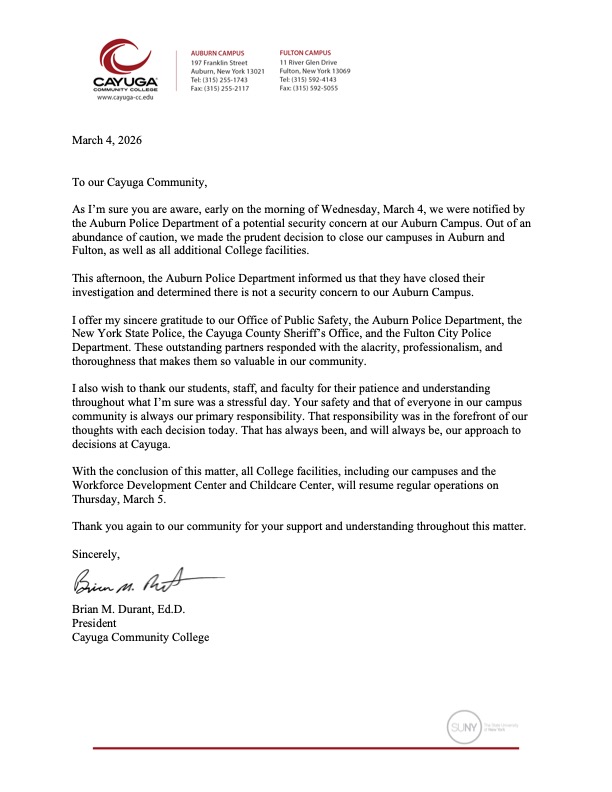 Cayuga Comm College tweet media