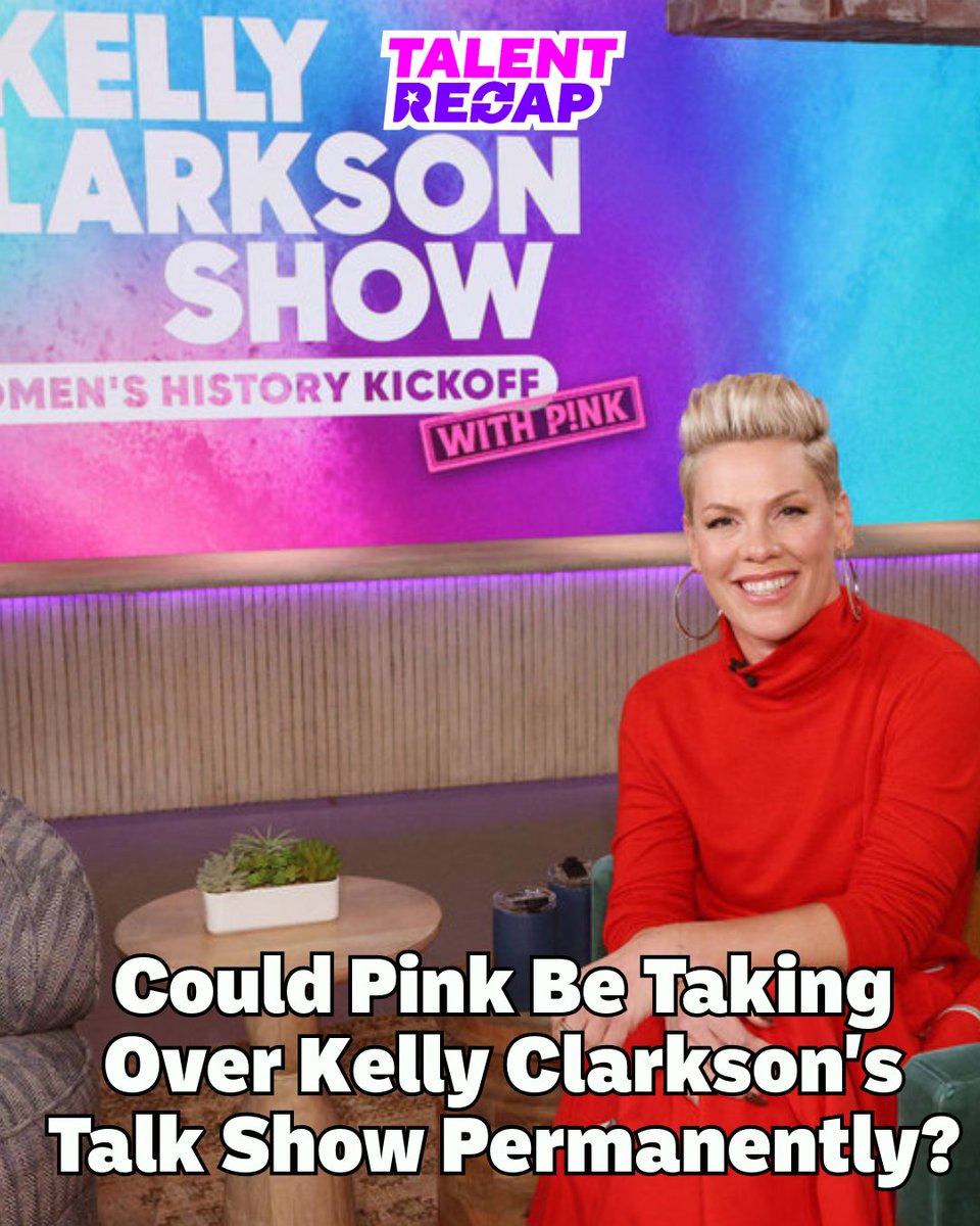 TalentRecap's tweet image. Is Pink set to replace Kelly Clarkson as the permanent host of her talk show? Find out more: talentrecap.com/pink-taking-ov… #TalkShow #EntertainmentNews