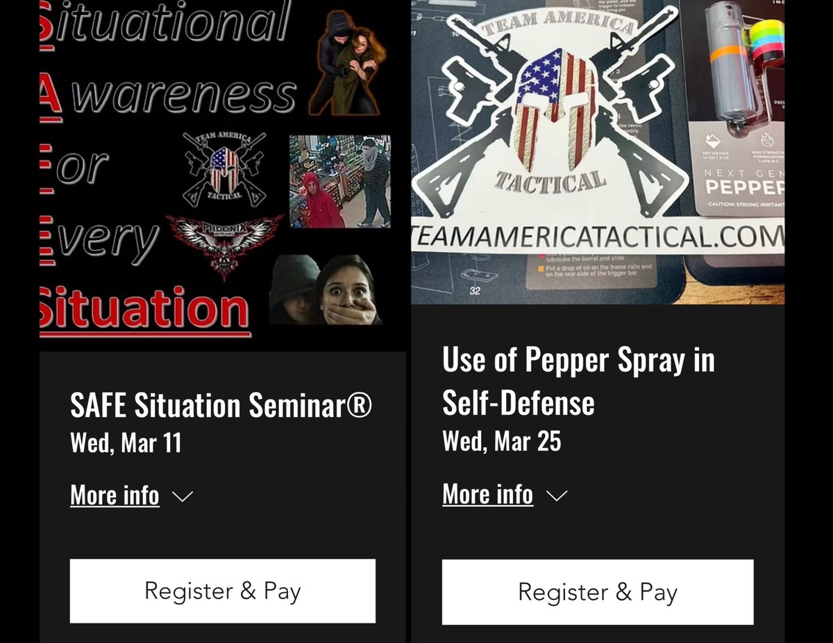 TeamAmericaTac's tweet photo. 2 March Classes at United Defense Tactical Scottsdale, AZ coming right up!!!

S.A.F.E. Situation Seminar®
Wednesday, March 11 6-8pm

Use of Pepper🌶️Spray in Self-Defense
Wednesday, March 25 6-8pm

Register today at https://t.co/GRbF7FCQ4O

UDT members register through the UDT app.