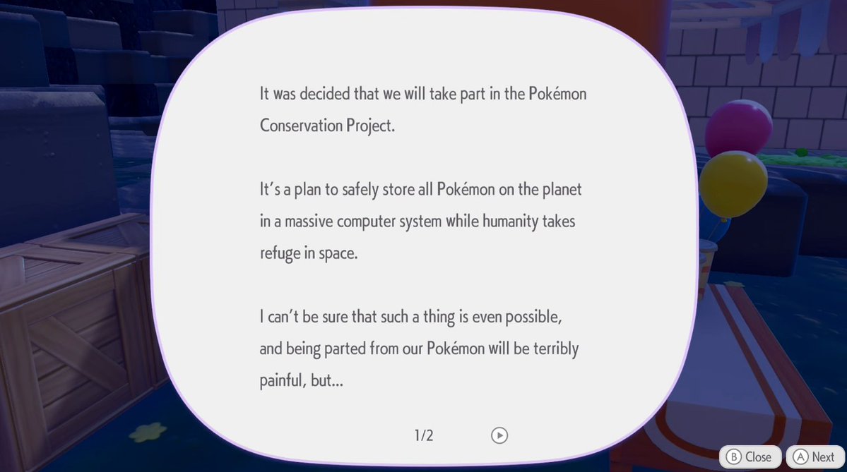 Light_88_'s tweet photo. 🚨 Pokémon Pokopia lore spoilers 🚨
It seems that humans wanted to store all Pokémon on the planet in a massive computer system while humanity took refuge in space.
This happened due to weather disturbances, but it remains unclear what caused them. https://t.co/lal449qeC5