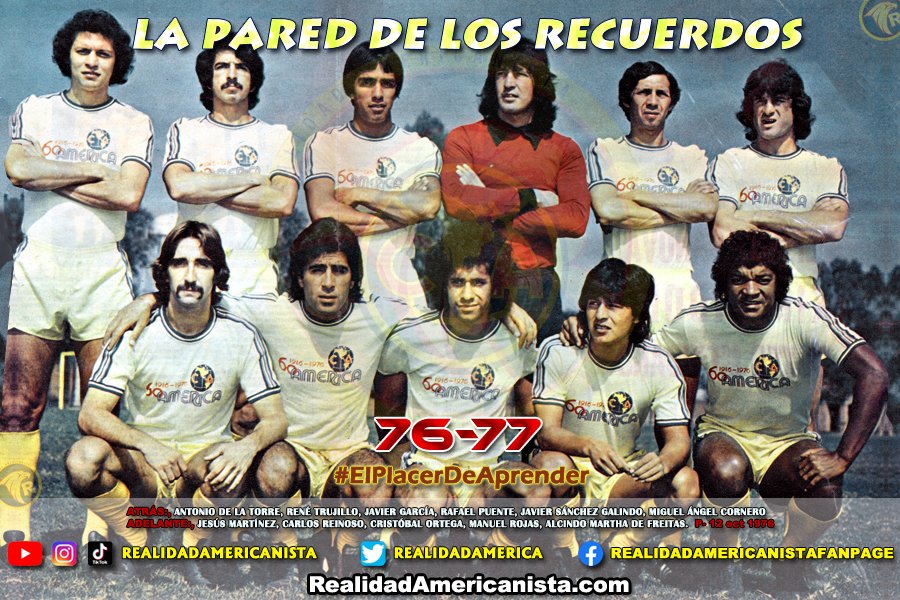 Este fue el equipo que a priori era el indicado para ser el titular en la temporada 76-77 cuando el <a href="/ClubAmerica/">Club América</a> cumplía 60 años. Pero después de la fecha 10, el 'Wama' Puente se desvinculó para operarse la rodilla, Alcindo regresó a Brasil por la devaluación del peso en México y