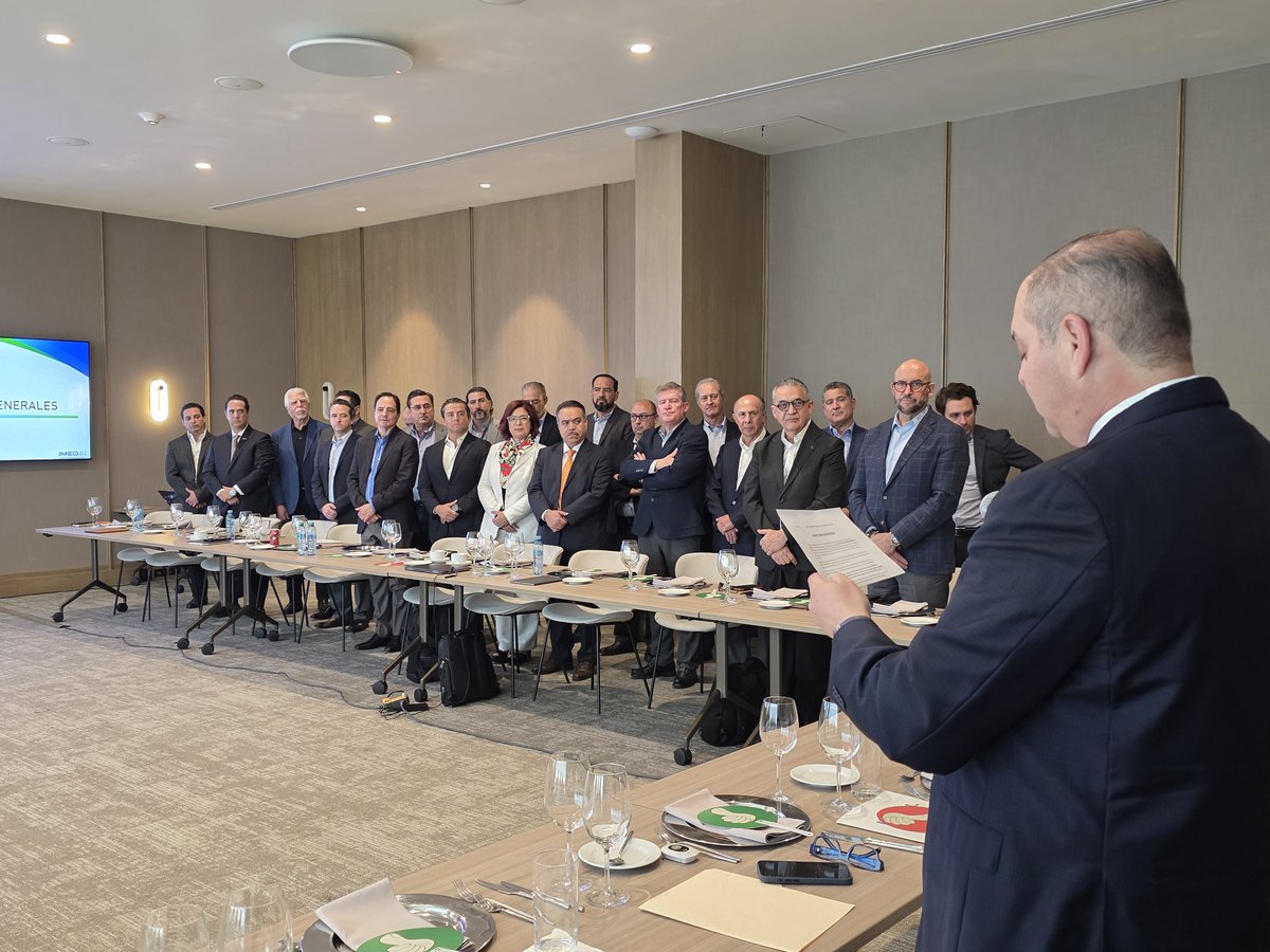 Asamblea General Ordinaria 2026 de IMEDAL, se reeligió al Ing. Eugenio Clariond como Presidente y la elección del nuevo Consejo Directivo para el periodo 2026–2027

Contamos con la presencia del Ing. Roberto Macías, Coordinador de Concamin en el estado de N.L.

#IMEDAL #CONCAMIN