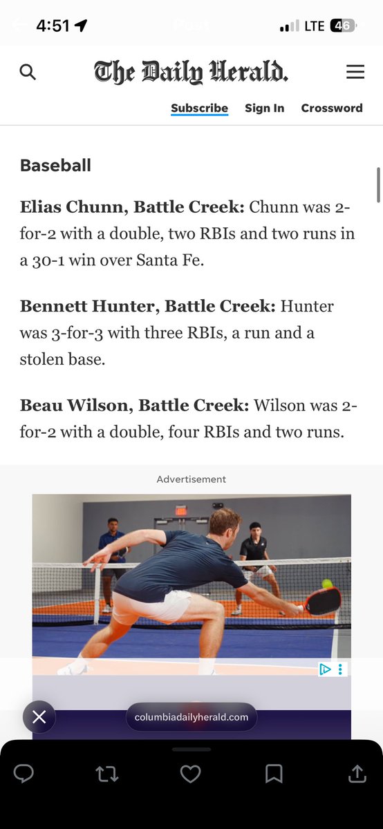 jacobhancock44's tweet photo. Very grateful to be on the @thedailyherald’s top performers list this week with my guys @nolanhorvath28 @bennetth_2027 @BeauW52 @E_Chunn_13! Proud of these guys and looking forward to our season💪🏼 @mcpsBCBaseball @BUncommitted @ExpoRecruits @OnDeckTN https://t.co/ISIJmPV4Q9