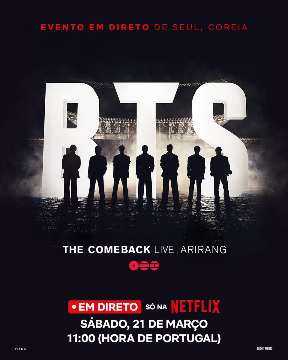 ARMY, tudo pronto? BTS THE COMEBACK LIVE | ARIRANG. 21 de março, EM DIRETO, às 11h (Hora de Portugal).