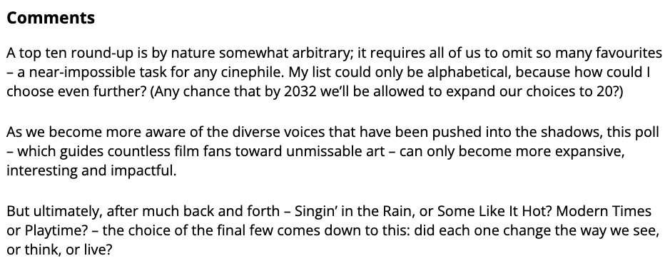 2022 Sight and Sound Lists tweet media