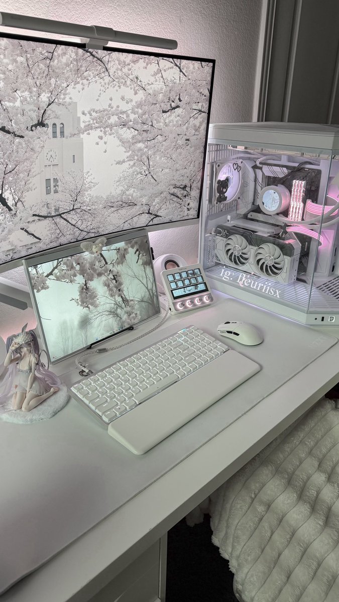 _labyrinnth's tweet photo. 🦢 #desksetup https://t.co/oy9yxhfEz6