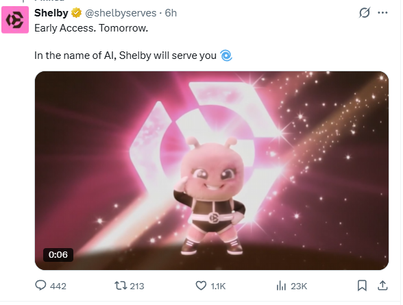 2MAR73's tweet photo. Less than 6 hours left before early access.

@shelbyserves  A project that could be the focus of development on the upcoming Aptos system.

Leave a  ⚡️ comment on the following post before it's too late 👉 : https://t.co/y4OMWhatoB https://t.co/oazLzxCPhN