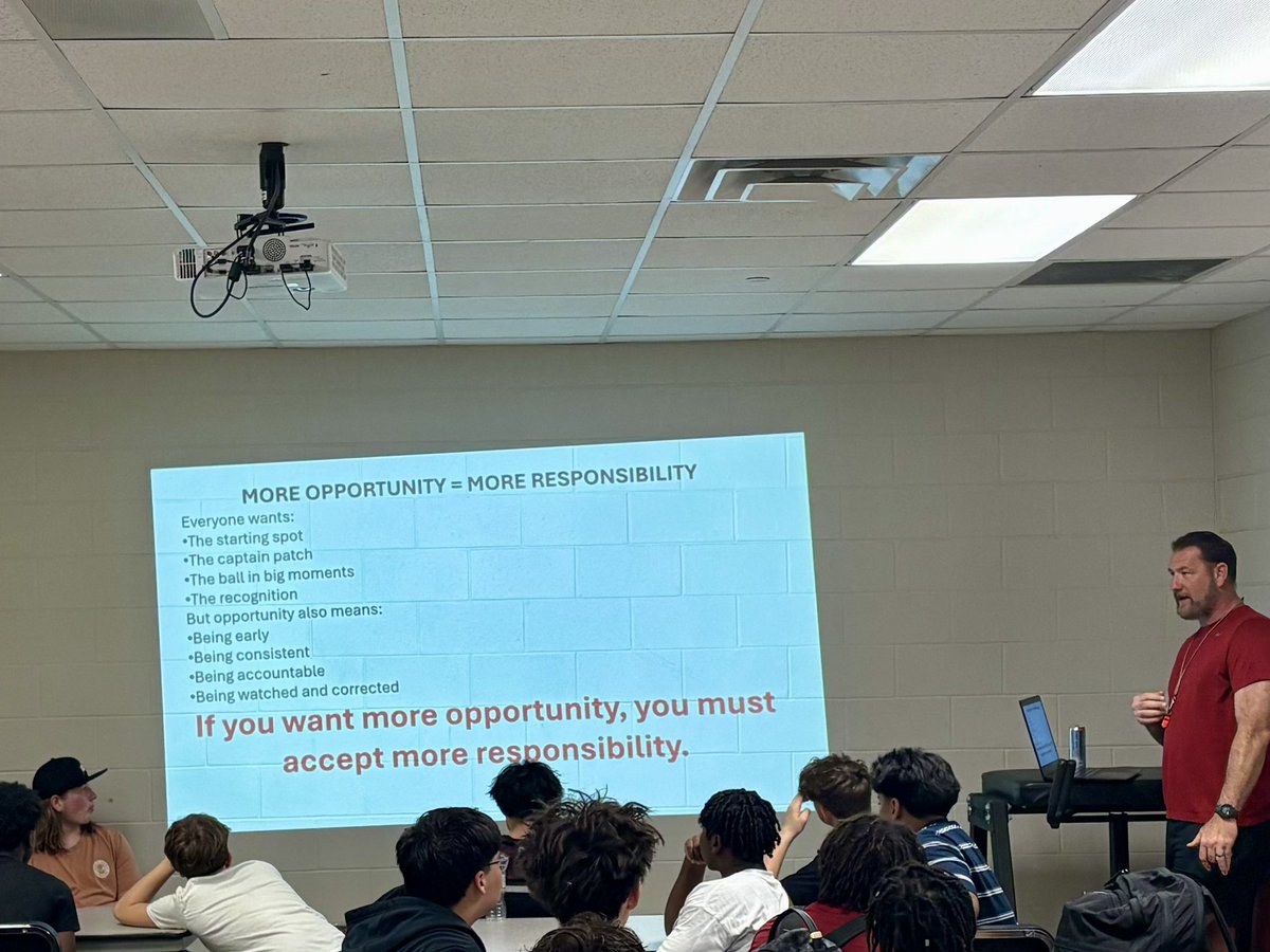 OC Brandon Clay, <a href="/BrandonClay88/">Brandon Clay 🏈</a> with the message this week: Opportunity.

Opportunities are:
• Earned
• Limited
• Often disguised
• Built through preparation

The question isn’t if opportunity will come.

The question is will you be ready when it does?