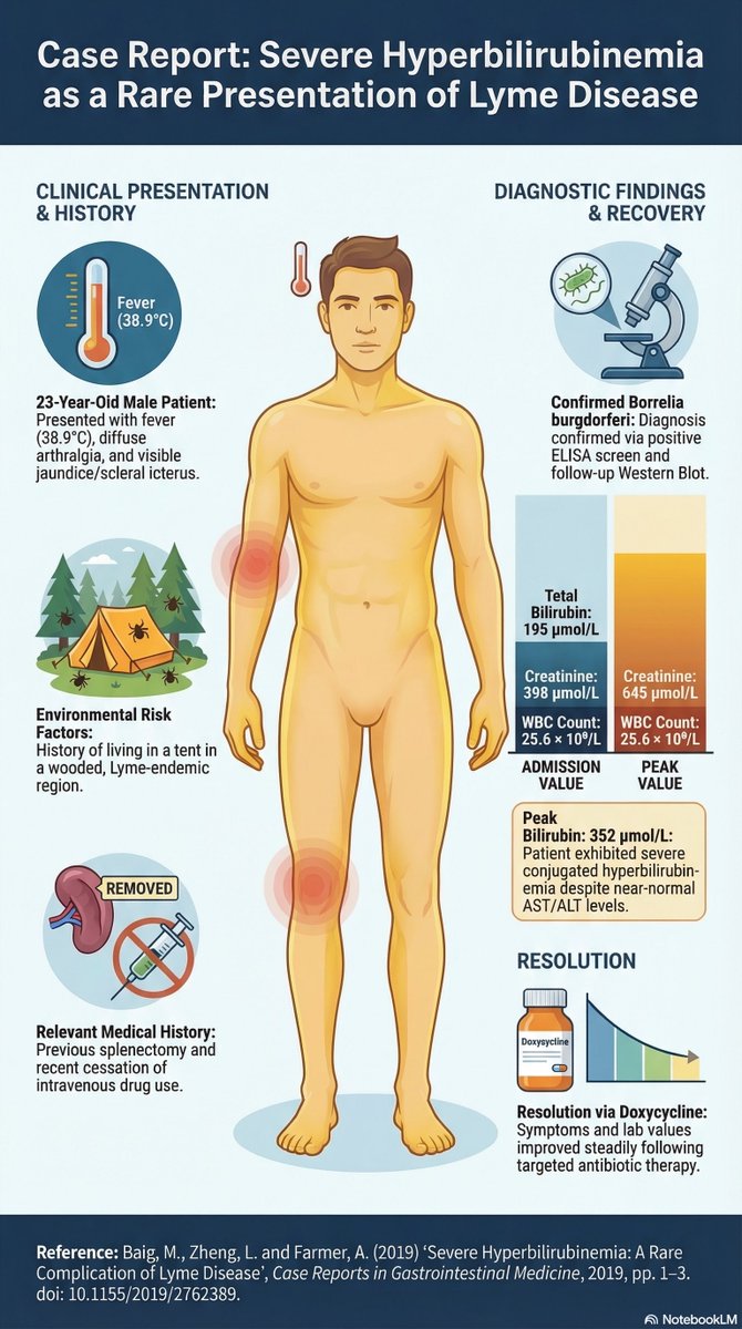 drkeithsiau's tweet image. Well done! I wasn’t aware that Lyme disease could cause such severe jaundice, but this is one case report 🤯