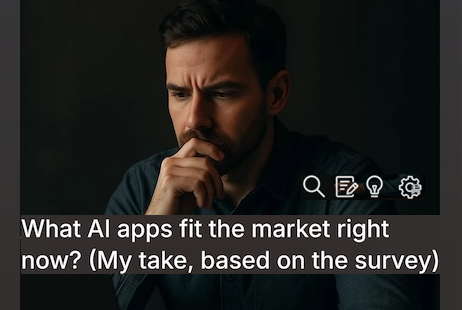 fdchiu0's tweet photo. My take from the survey: market uses AI as a feature, not trusting it as an agent. I’ve seen “high autonomy” demos get attention, then day-2 usage fades. What fits now: 5–30s, reversible tools (search, writing, summaries). What are you shipping first? https://t.co/nno17X7Qec