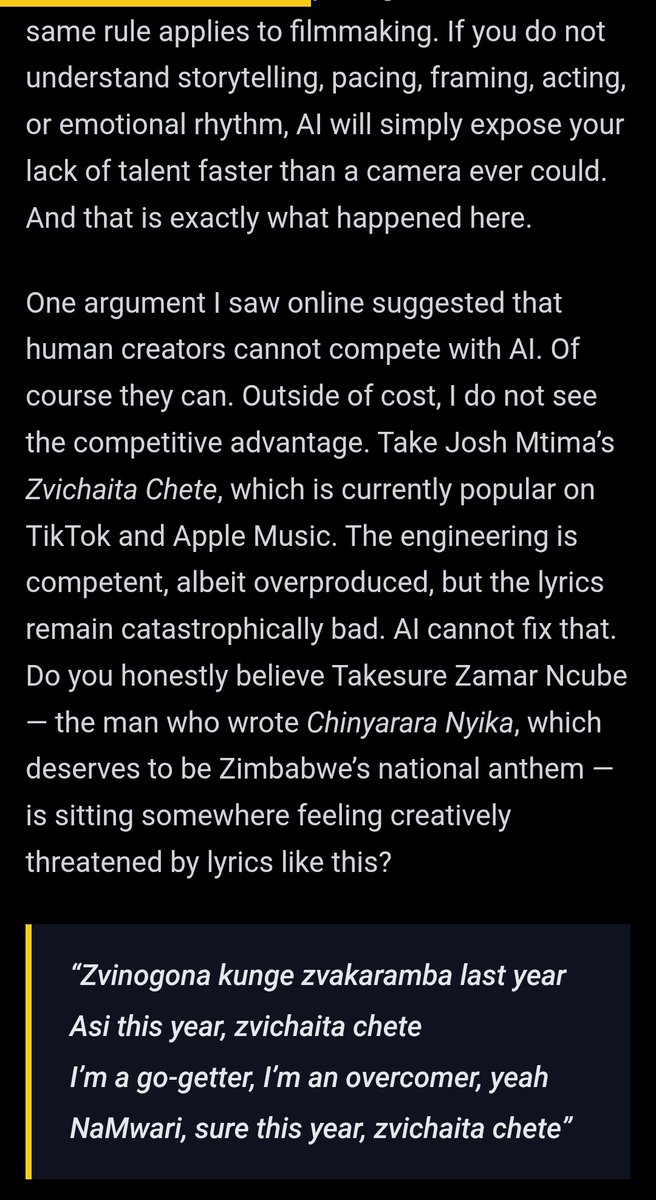 This song is a wet fart! I agree 🤣. 
<a href="/MalcomMufunde/">Malcom Mufunde</a>  ha murikunyora here varume